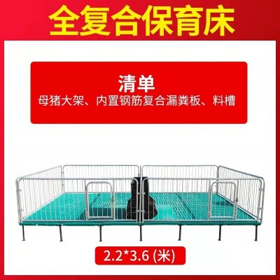 2.5熱鍍鋅管保育床 全復合板小豬保育欄 加高仔豬保育產床